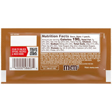 Back of caramel cold brew candy package with barcode and Nutrition Facts panel