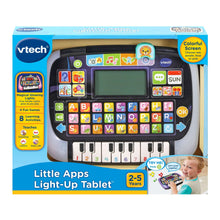 Vtech Little Apps light-up tablet box showing keyboard and colorful ABC screen