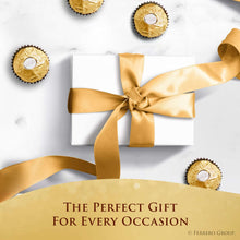Gold ribbon gift box with Ferrero Rocher chocolates