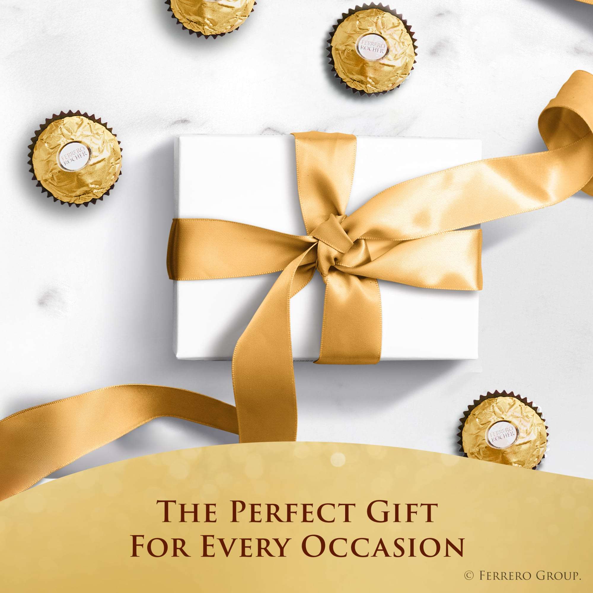 Ferrero Rocher Gourmet Hazelnut Milk Chocolate, 3 Individually Wrapped Chocolates, 1.3 oz