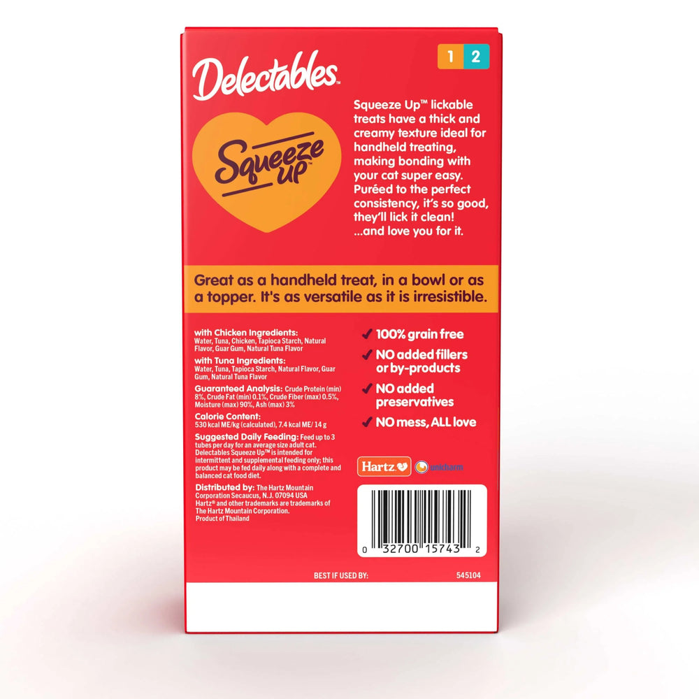 Delectables Squeeze Up Lickable Cat Treats, Chicken &amp; Tuna Variety Pack, 10 Count - USA MEGA SHOP
