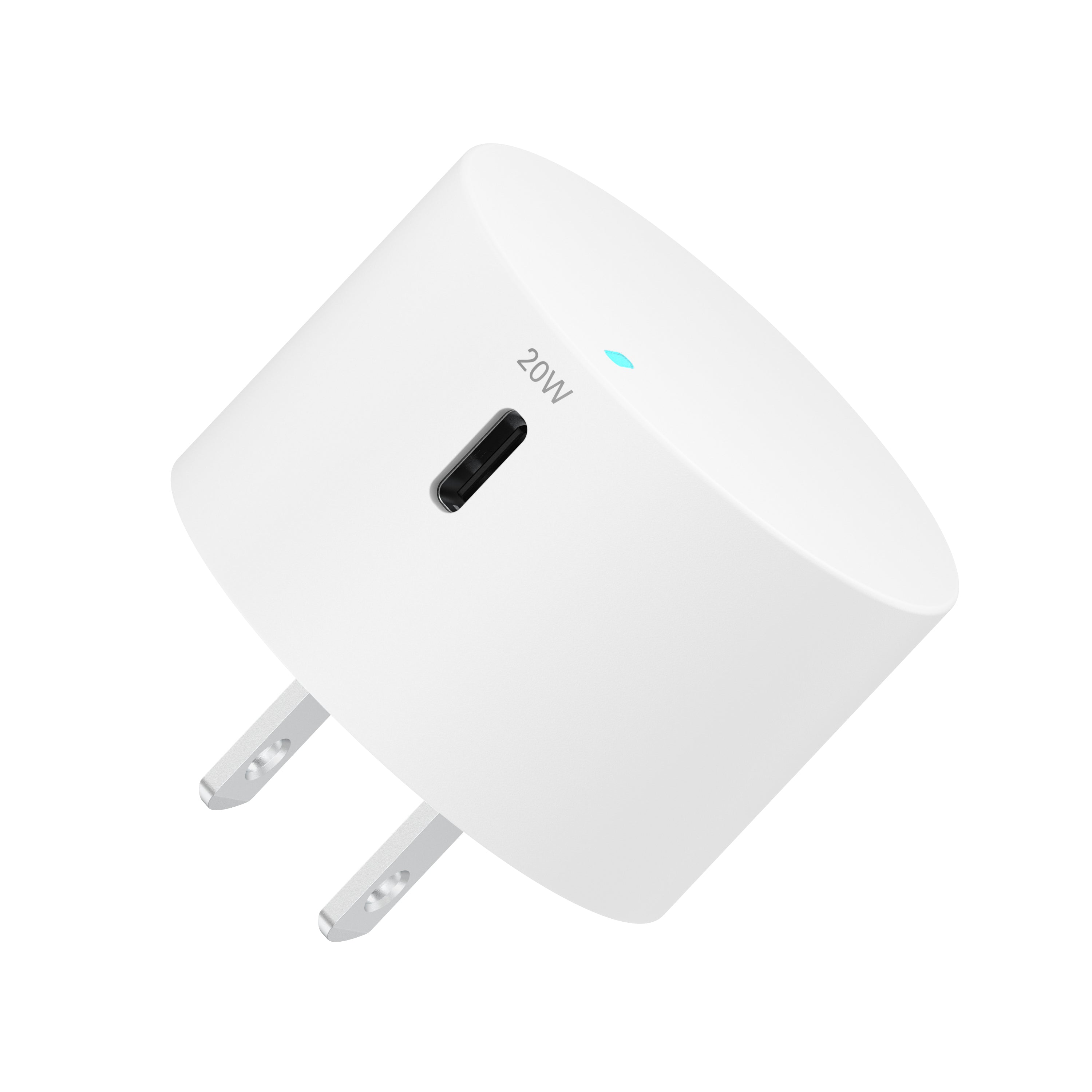 onn 20W Single USB-C Port Wall Charger, Fast Charging, USB-IF Certified, Foldable Plug, White - Compatible with iPhone 17/16/15 Series, Samsung Galaxy, Note, Pixel Devices iPad Pro, & More
