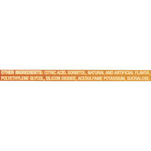 Other ingredients panel for orange flavored immune support effervescent tablets