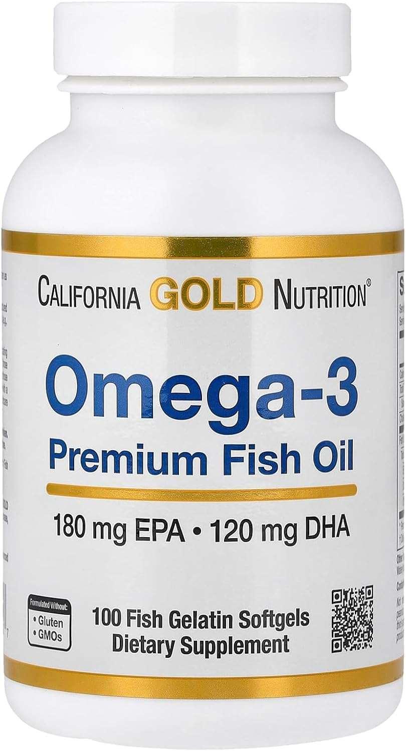 California Gold Nutrition, Omega-3, Premium Fish Oil, 240 Fish Gelatin Softgels
