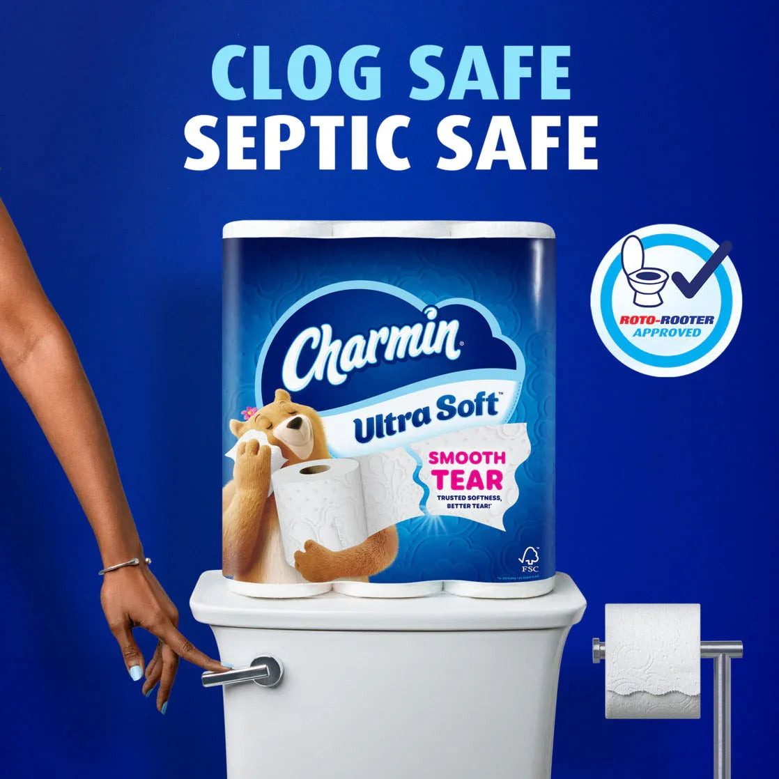 Charmin Toilet Paper Ultra Soft, 12 Mega XL Rolls, 2-Ply Bath Tissue - USA MEGA SHOP