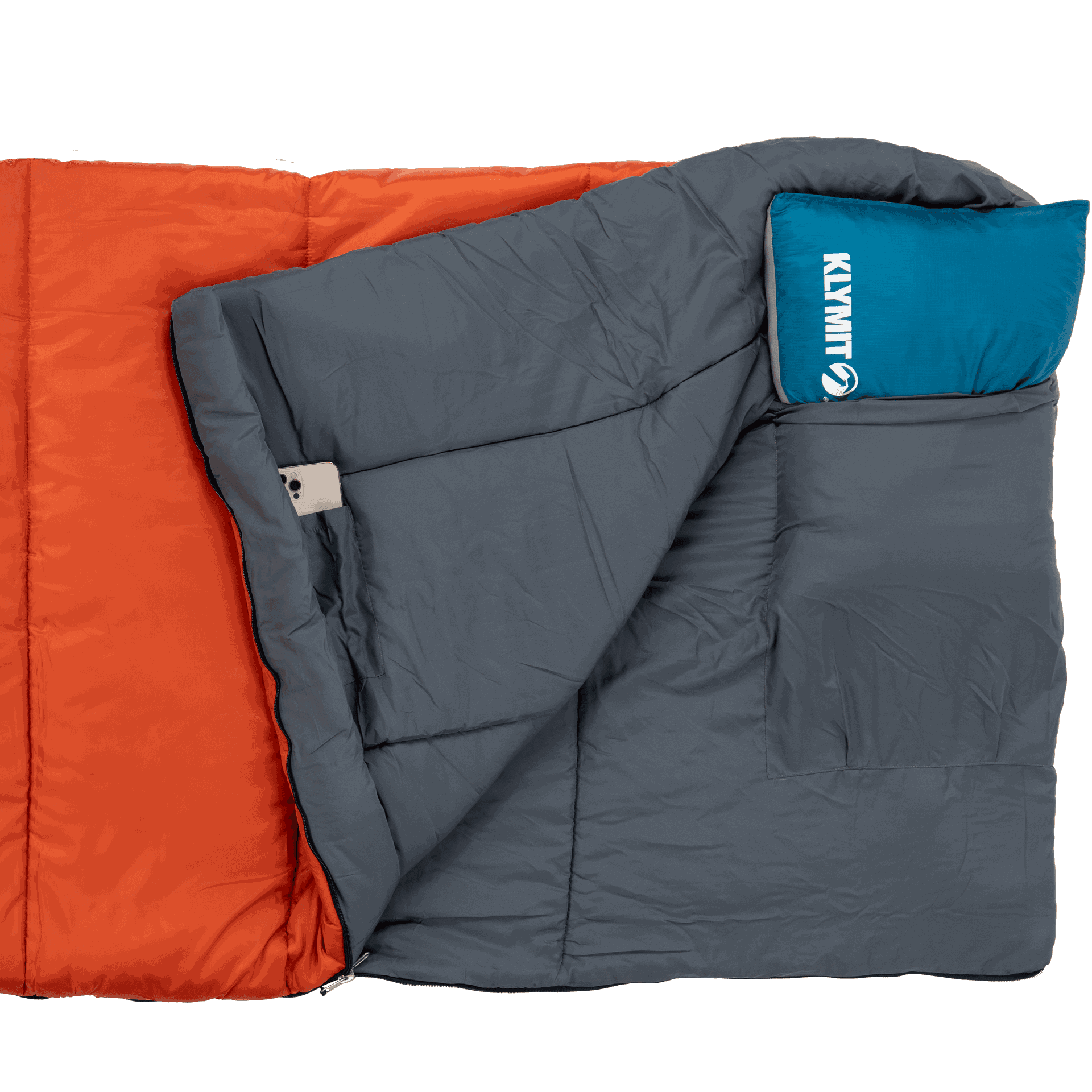 Klymit Bozeman 35 Degree Lightweight Adult Sleeping Bag, 3-Season Warmth for Camping, Backpacking, and Travel