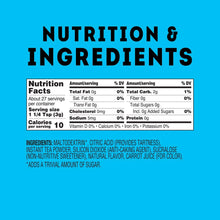 Lipton zero sugar iced tea mix nutrition & ingredients panel