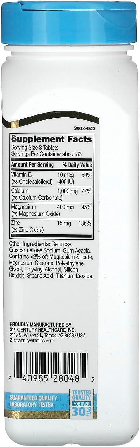 21st Century, Calcium Magnesium Zinc + D3