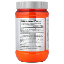 NOW Foods Sports L-Arginine powder bottle with gray cap and Supplement Facts label