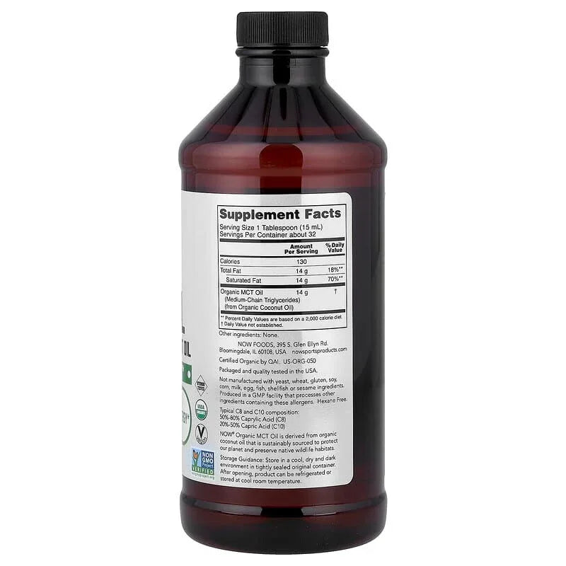 NOW Foods, Sports, Organic MCT Oil