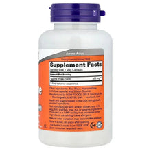 Taurine supplement bottle back label with Supplement Facts for 1 veg capsule, 500 mg