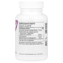 Thorne ResveraCel dietary supplement bottle with supplement facts panel and barcode