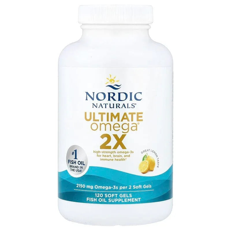 Nordic Naturals, Ultimate Omega® 2X, Lemon, 60 Softgels (1,075 mg per Softgel)