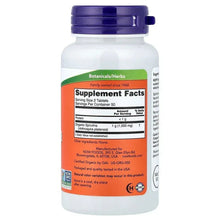Spirulina supplement facts label with serving size and nutrition amounts