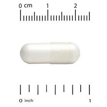 White softgel capsule with measurement scale