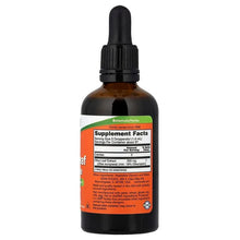 NOW Olive Leaf Glycerite dropper bottle with back supplement facts