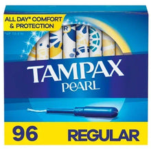 Tampax Pearl regular unscented tampon box, 96 count