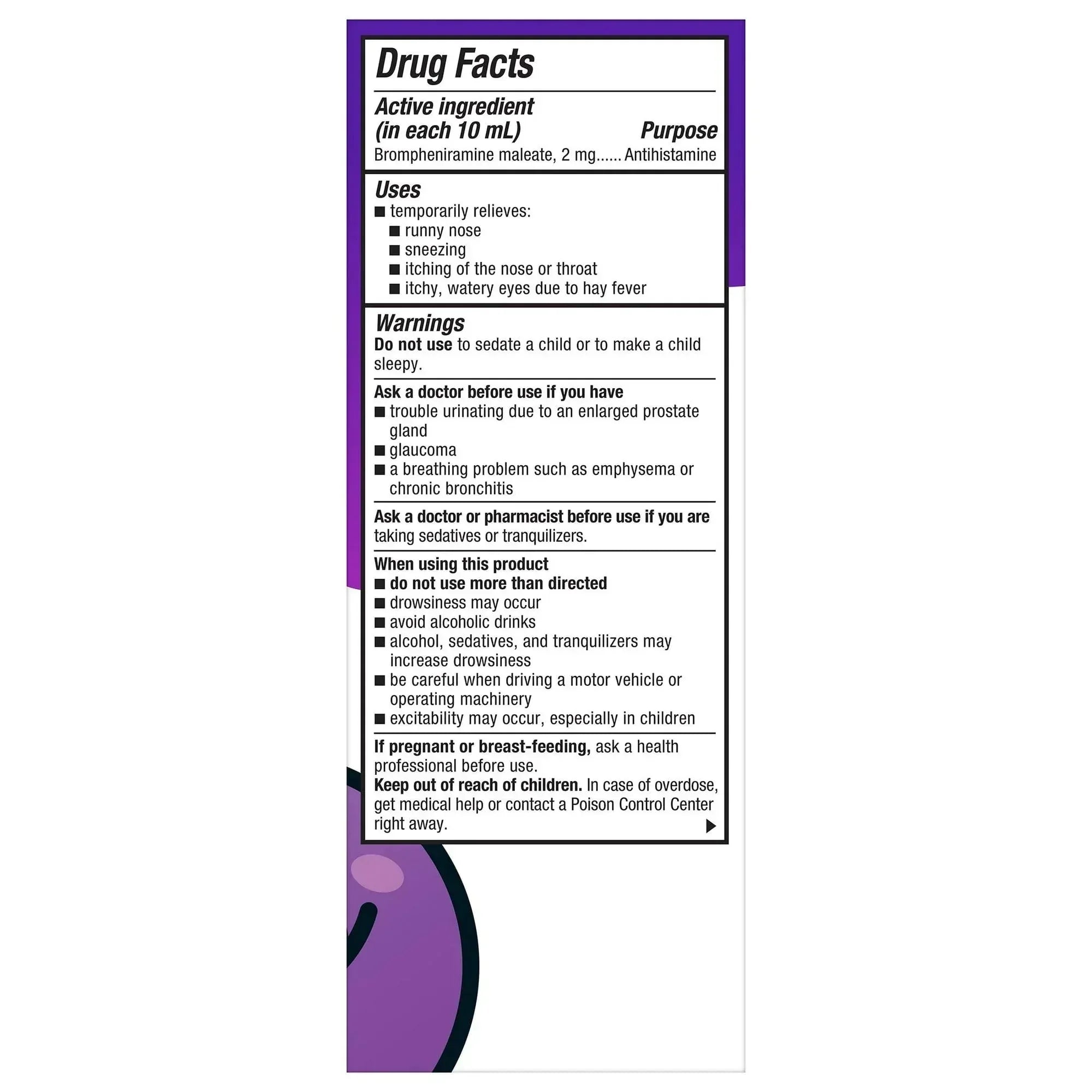Children’s Dimetapp Cold & Allergy Liquid, Runny Nose & Sneezing Relief, 4 fl oz