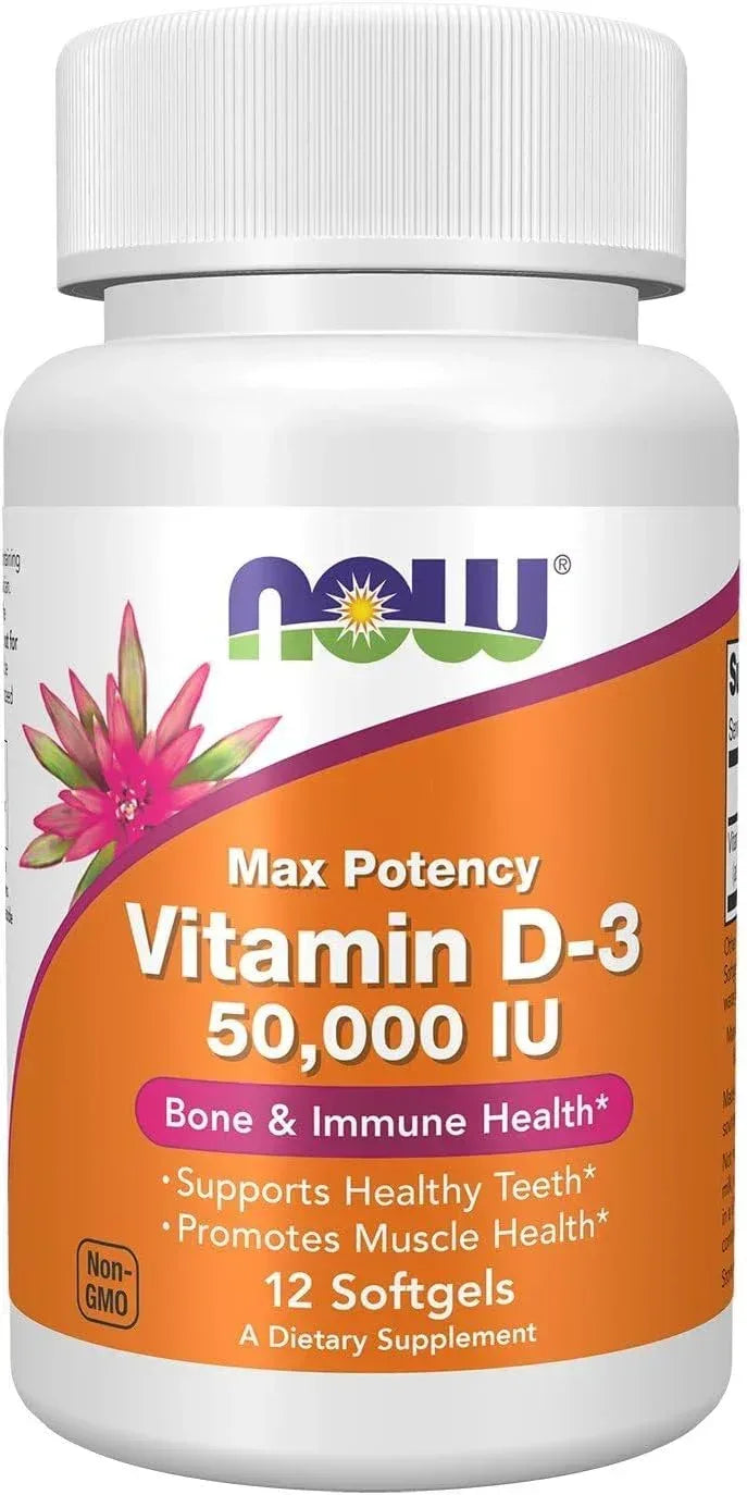 NOW Foods, Vitamin D-3, High Potency, 125 mcg (5,000 IU), 120 Softgels