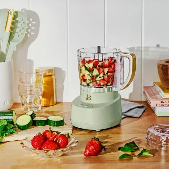 Beautiful 3-Cup Food Chopper, White Icing by Drew Barrymore