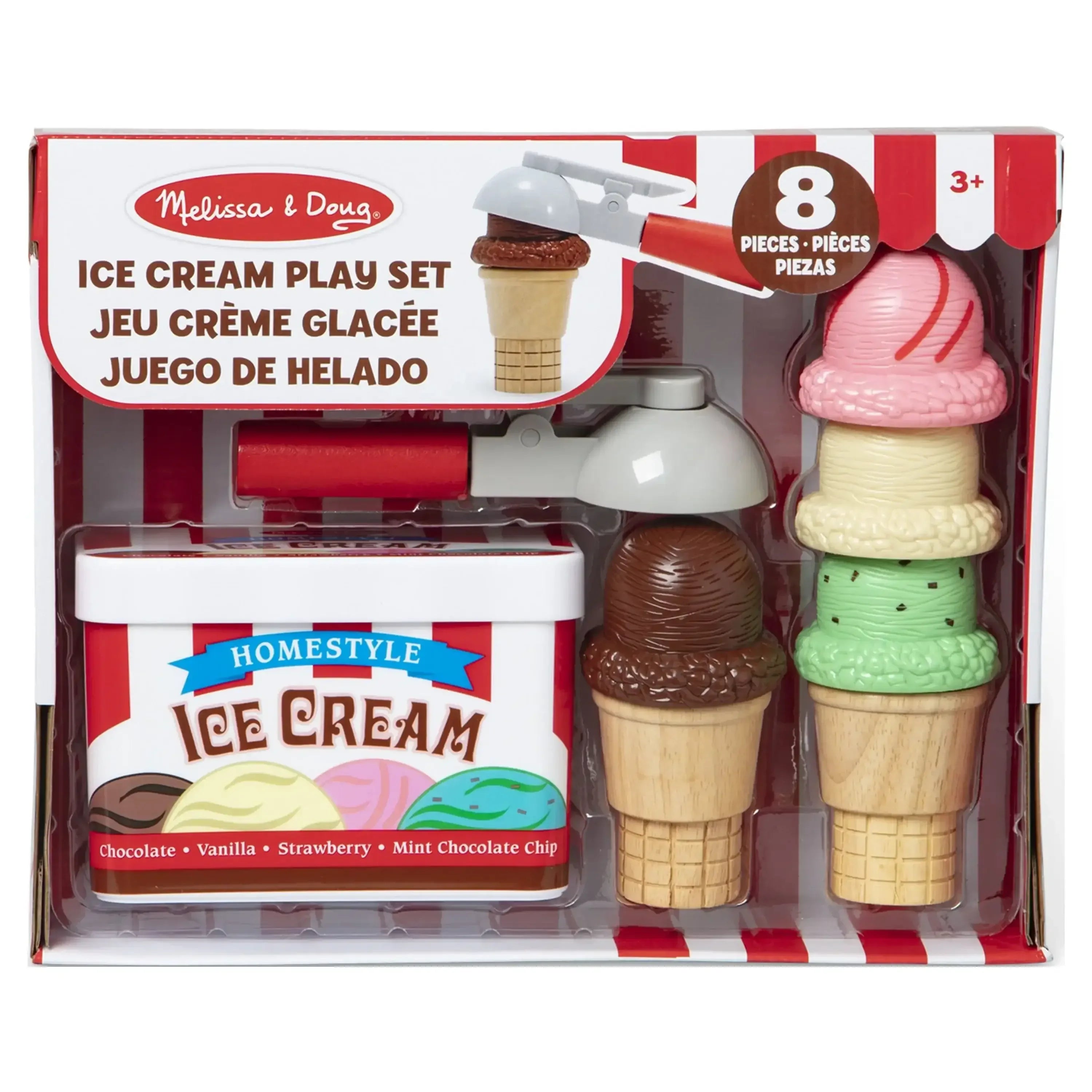 Melissa & Doug Scoop and Stack Ice Cream Cone Magnetic Play Set, Multicolor -FSC-Certified Materials - USA MEGA SHOP