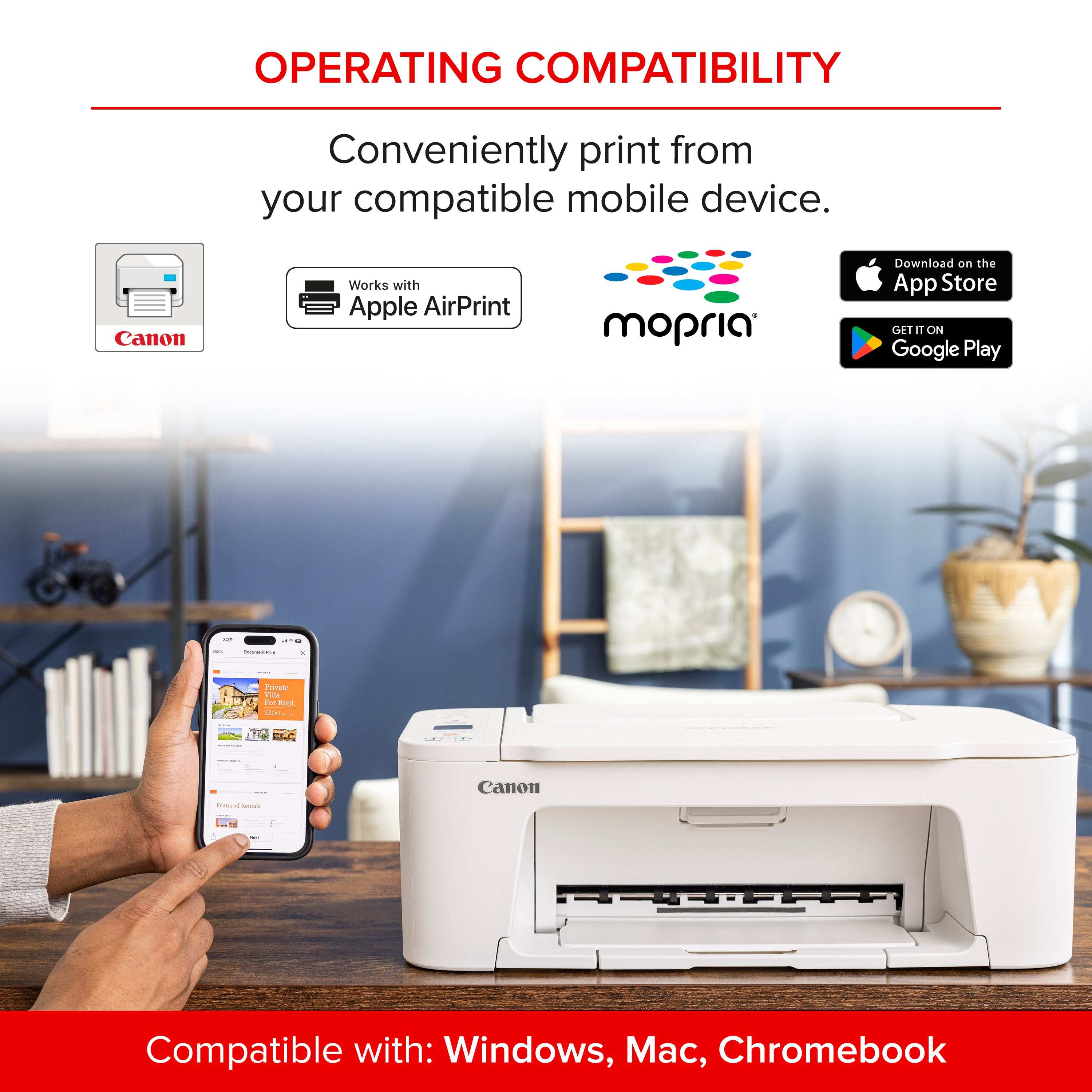 Canon PIXMA TS3722 All-In-One, Wireless Inkjet Printer for Home Office