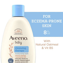 Aveeno baby cleansing therapy moisturizing wash bottle with blue cap