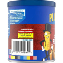Planters chipotle peanuts canister back label with barcode and choking warning