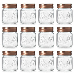 12 Pack Mini Mason Jar Shot Glasses with Lids, 2 oz for Ginger Shots, Juices, Cocktails, Homemade Sauces
