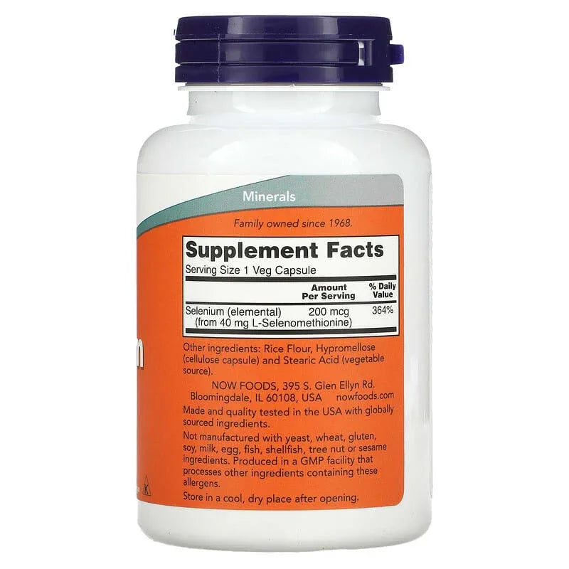 NOW Foods, Selenium, 200 mcg - USA MEGA SHOP