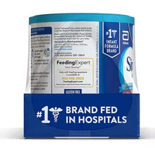 Similac Advance infant formula powder can with back label text and #1 brand fed banner