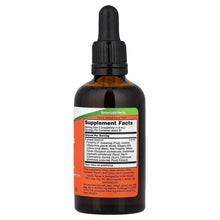 Supplement facts label on amber bottle with black dropper cap