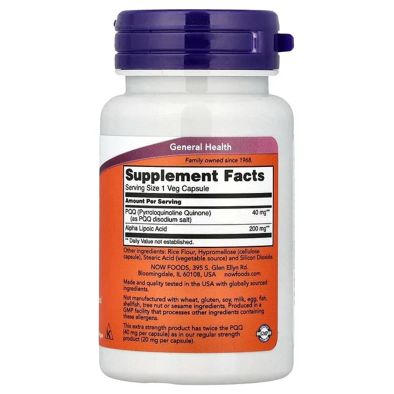 NOW Foods, PQQ With Alpha Lipoic Acid, 50 Veg Capsules