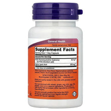 NOW Foods PQQ supplement bottle back label with Supplement Facts panel