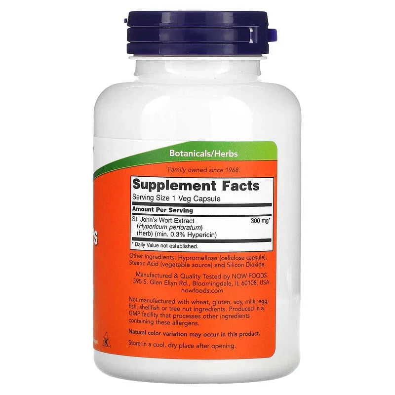 NOW Foods, St. John's Wort, 300 mg, Veg Capsules