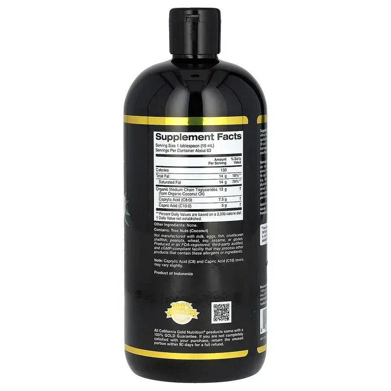 California Gold Nutrition, Sport, Organic MCT Oil, Unflavored