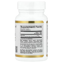California Gold Nutrition Spermidine supplement bottle back label with Supplement Facts panel