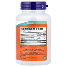 Supplement bottle back label with Supplement Facts table and mineral ingredients