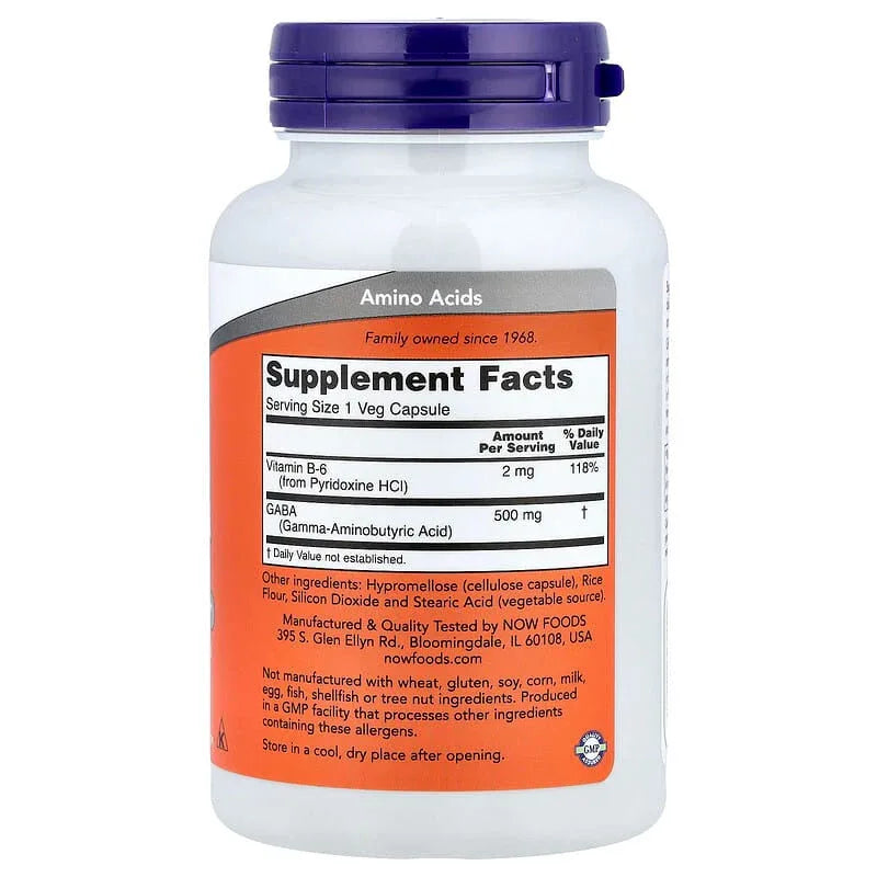 NOW Foods, GABA , 500 mg & 750 mg - USA MEGA SHOP