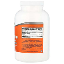 L-Lysine pure powder supplement bottle back label with Supplement Facts panel