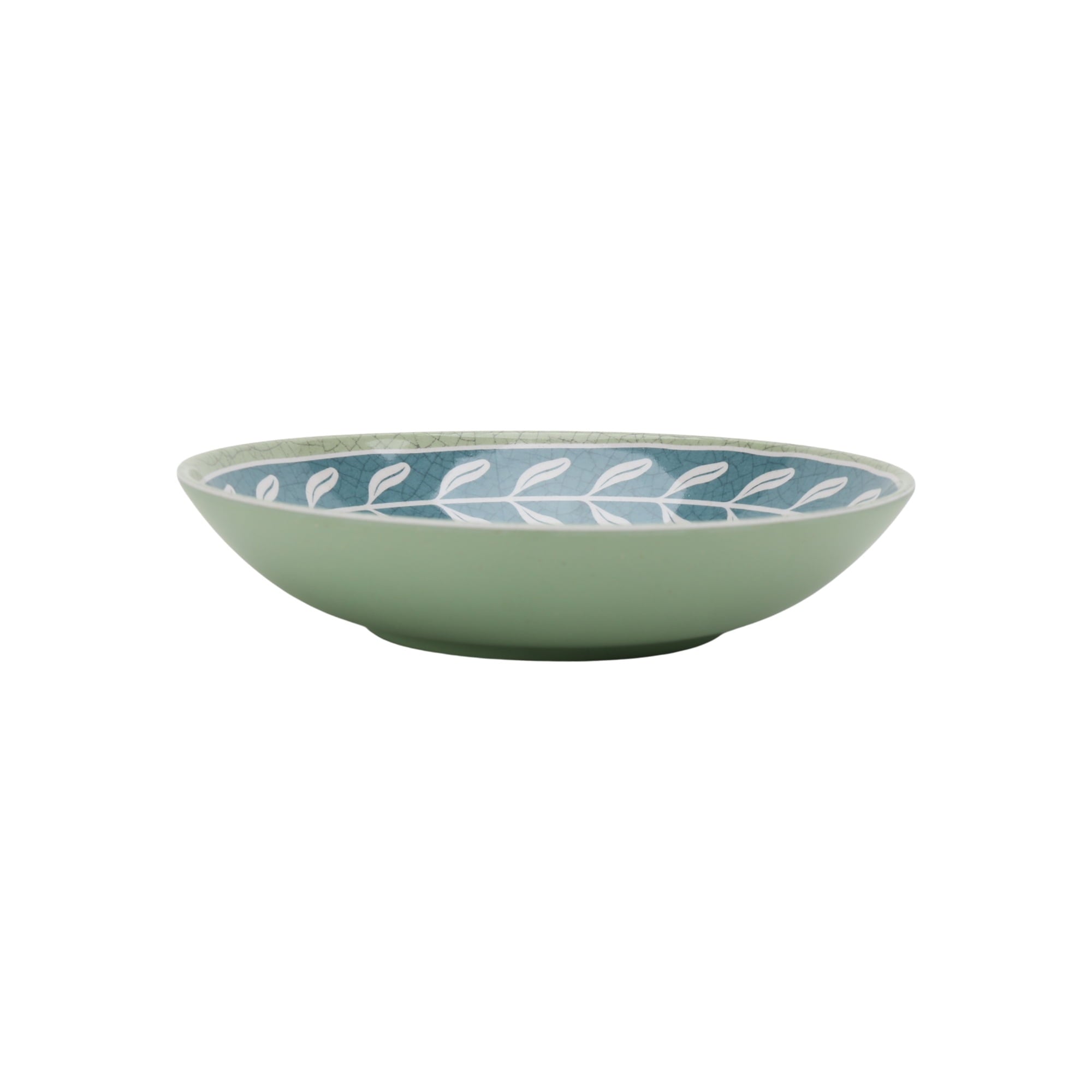 Better Homes & Gardens Floral Green Dinner Bowl Set, 4-Pack