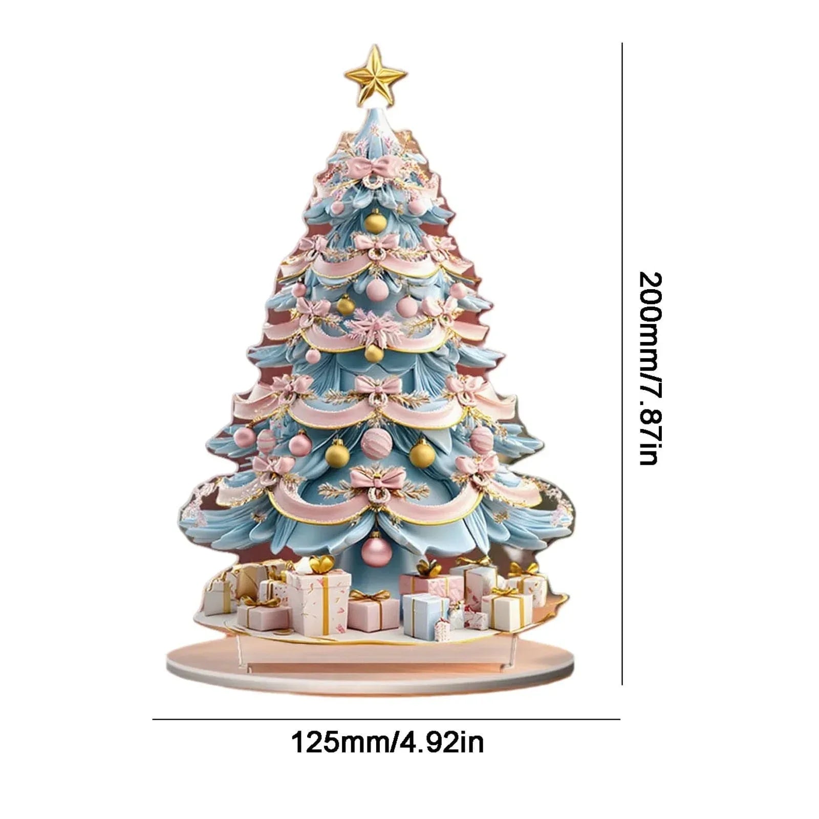 Costeam Christmas Tree Christmas Acrylic Ornaments Home Decorations Festive Xmas Hanging Decor for Indoor Home Holiday Party Family Gatherings Cute Lightweight Acrylic Ornaments - USA MEGA SHOP
