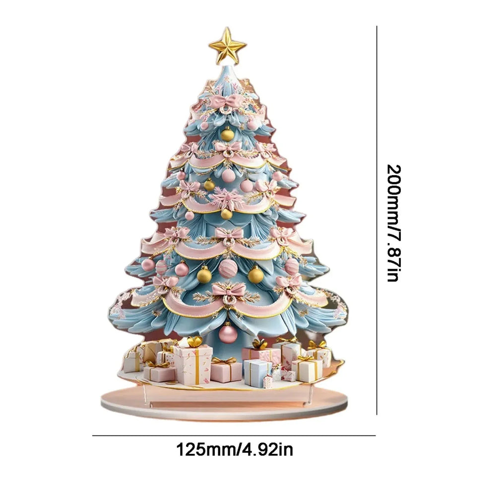 Costeam Christmas Tree Christmas Acrylic Ornaments Home Decorations Festive Xmas Hanging Decor for Indoor Home Holiday Party Family Gatherings Cute Lightweight Acrylic Ornaments - USA MEGA SHOP