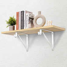 White closet rod bracket installed under shelf with curved rod support hooks