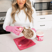 All-purpose cleaning paste tub with white lid and pink label