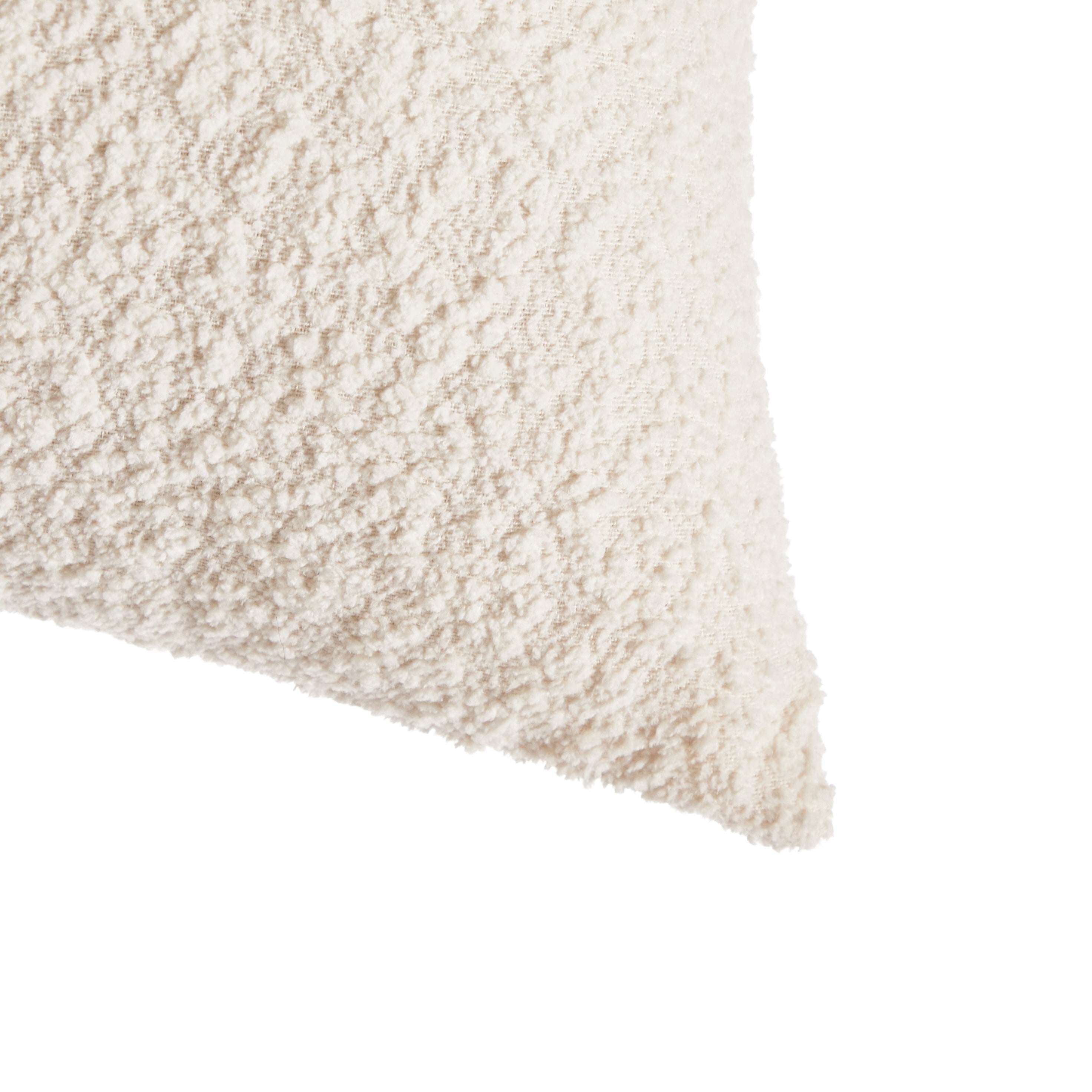 Mainstays Square Boucle Ivory Decorative Pillow For Adults, 18 in x 18 in