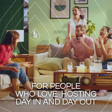 Air freshener oil warmer icon in a living room scene with people