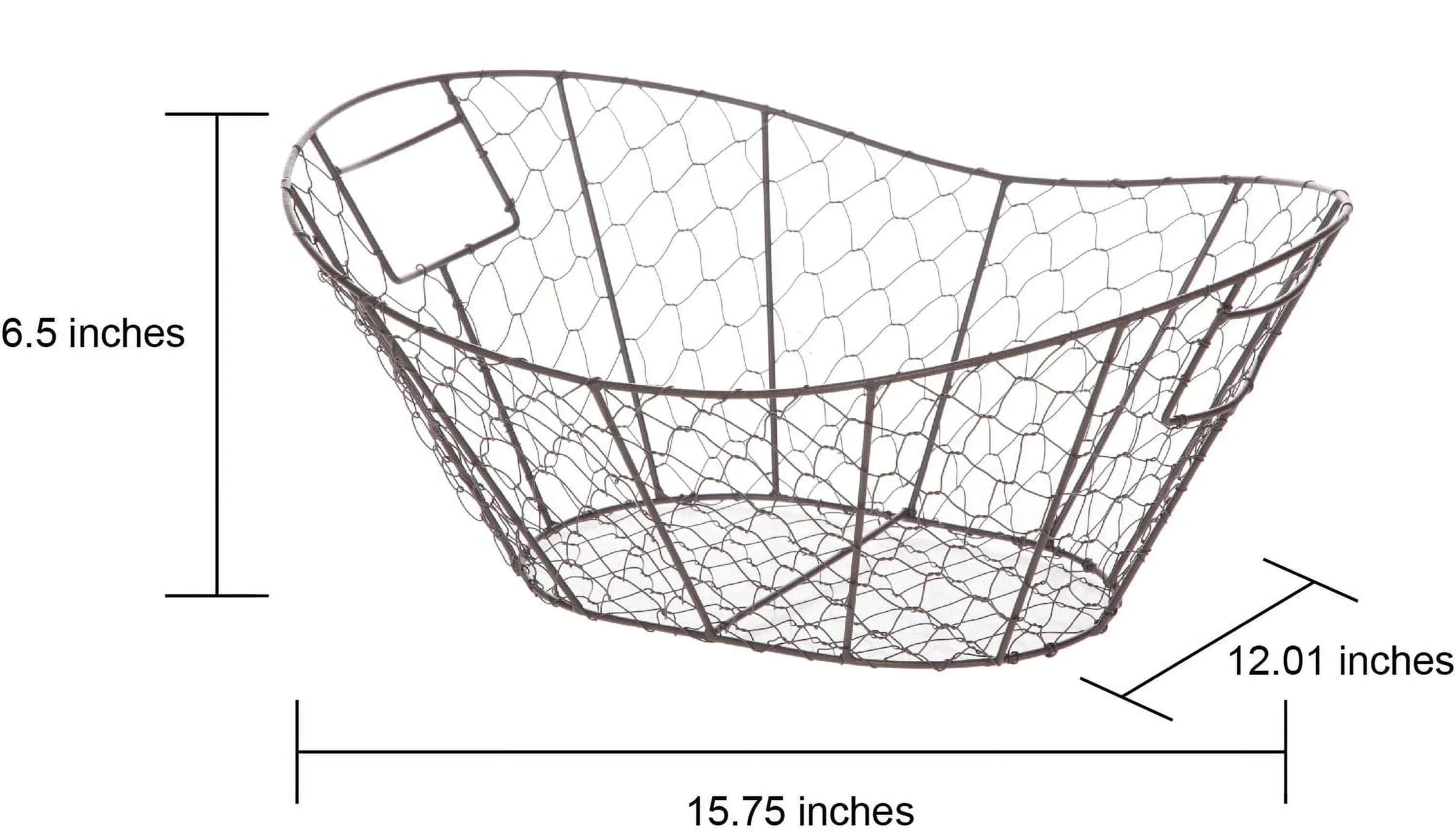 Mainstays Chicken Wire Decorative Storage Basket with Handles - USA MEGA SHOP