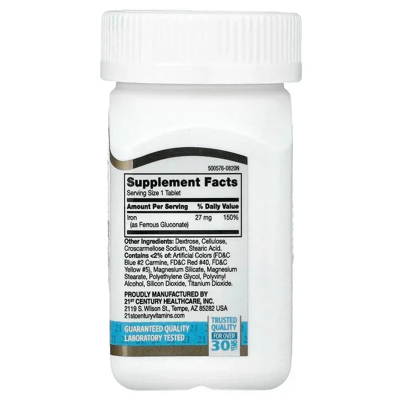 21st Century, Iron, 65 mg, 120 Tablets