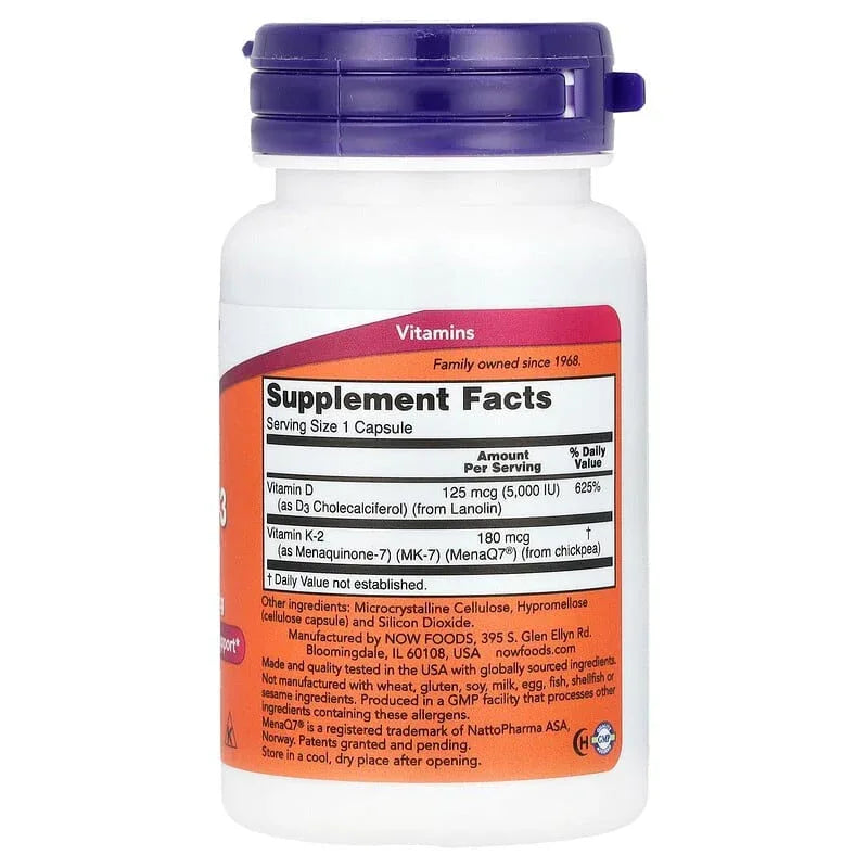 NOW Foods, Mega D3 & MK-7 - USA MEGA SHOP